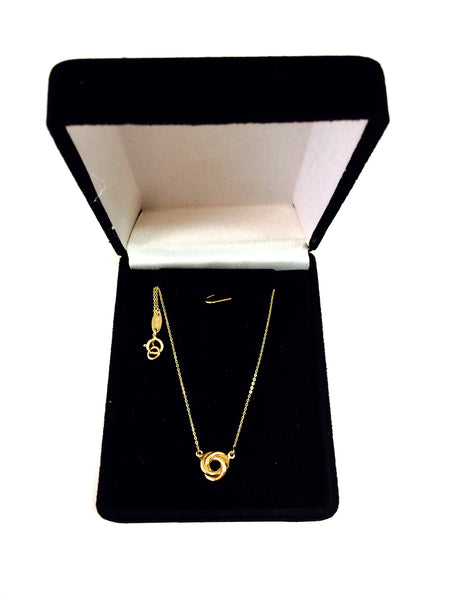 Jewelry Affairs 14K Yellow Gold Mini Lock Pendant Necklace, 16 To 18  Adjustable
