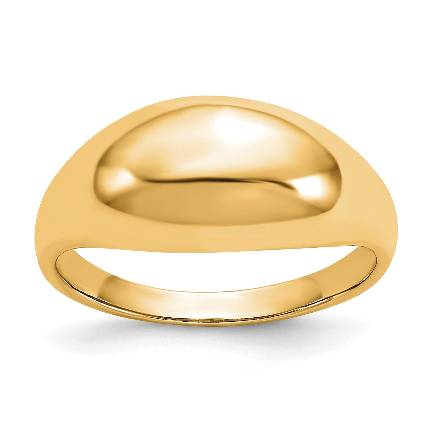 10K Yellow Gold Polished Dome Ring, Size 6 fine designer jewelry for men and women