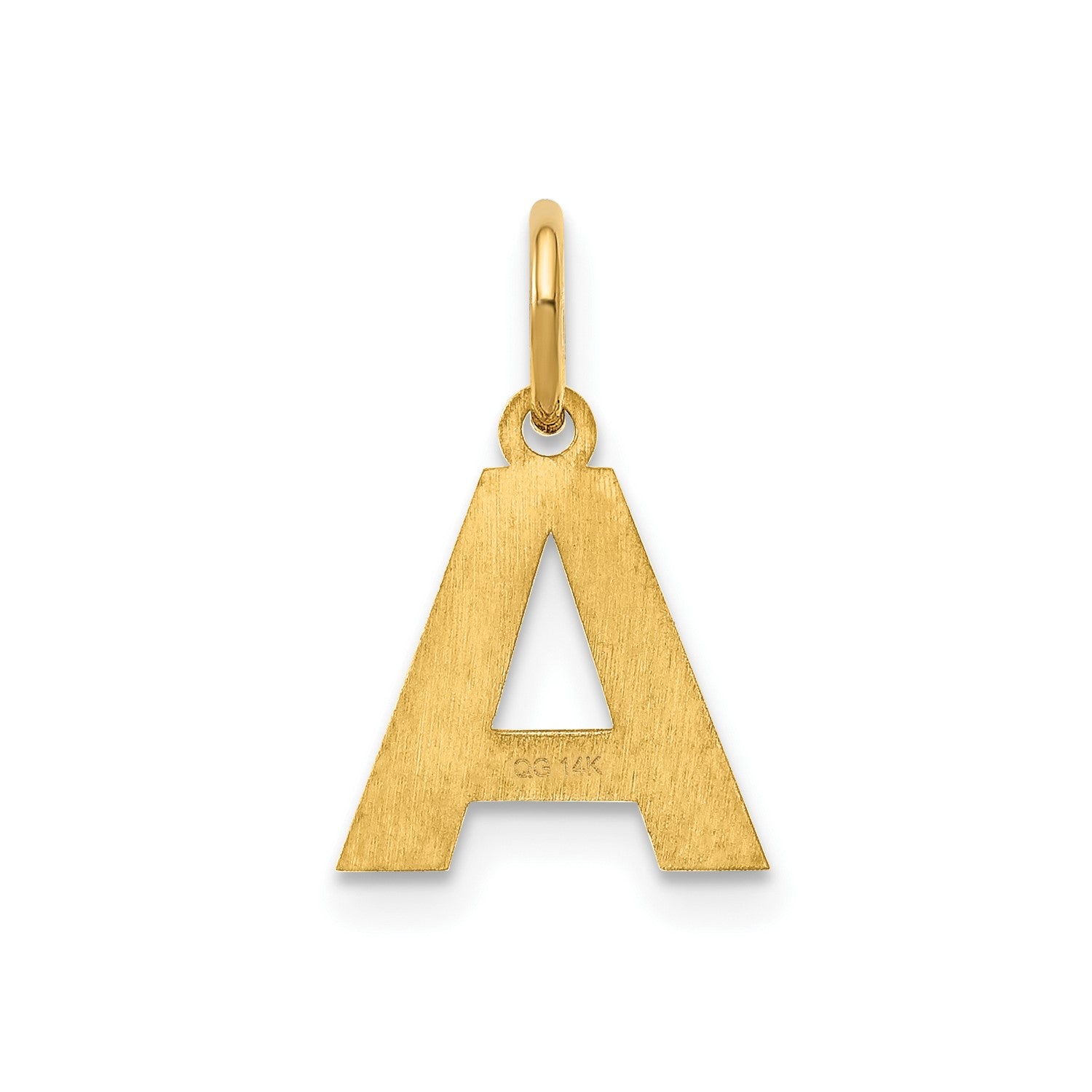 14k Yellow Gold Block Letter Initial Monogram Pendant fine designer jewelry for men and women