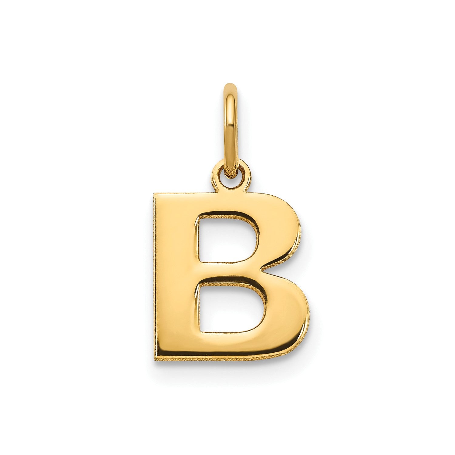 14k Yellow Gold Block Letter Initial Monogram Pendant fine designer jewelry for men and women