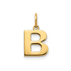 14k Yellow Gold Block Letter Initial Monogram Pendant fine designer jewelry for men and women