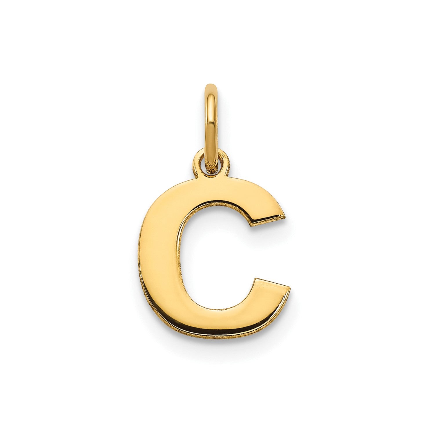 14k Yellow Gold Block Letter Initial Monogram Pendant fine designer jewelry for men and women