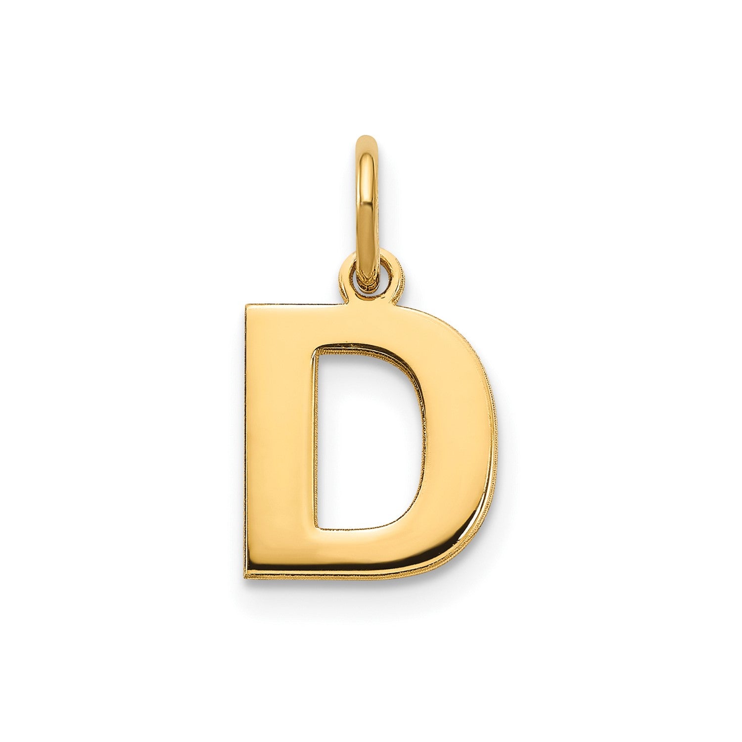 14k Yellow Gold Block Letter Initial Monogram Pendant fine designer jewelry for men and women