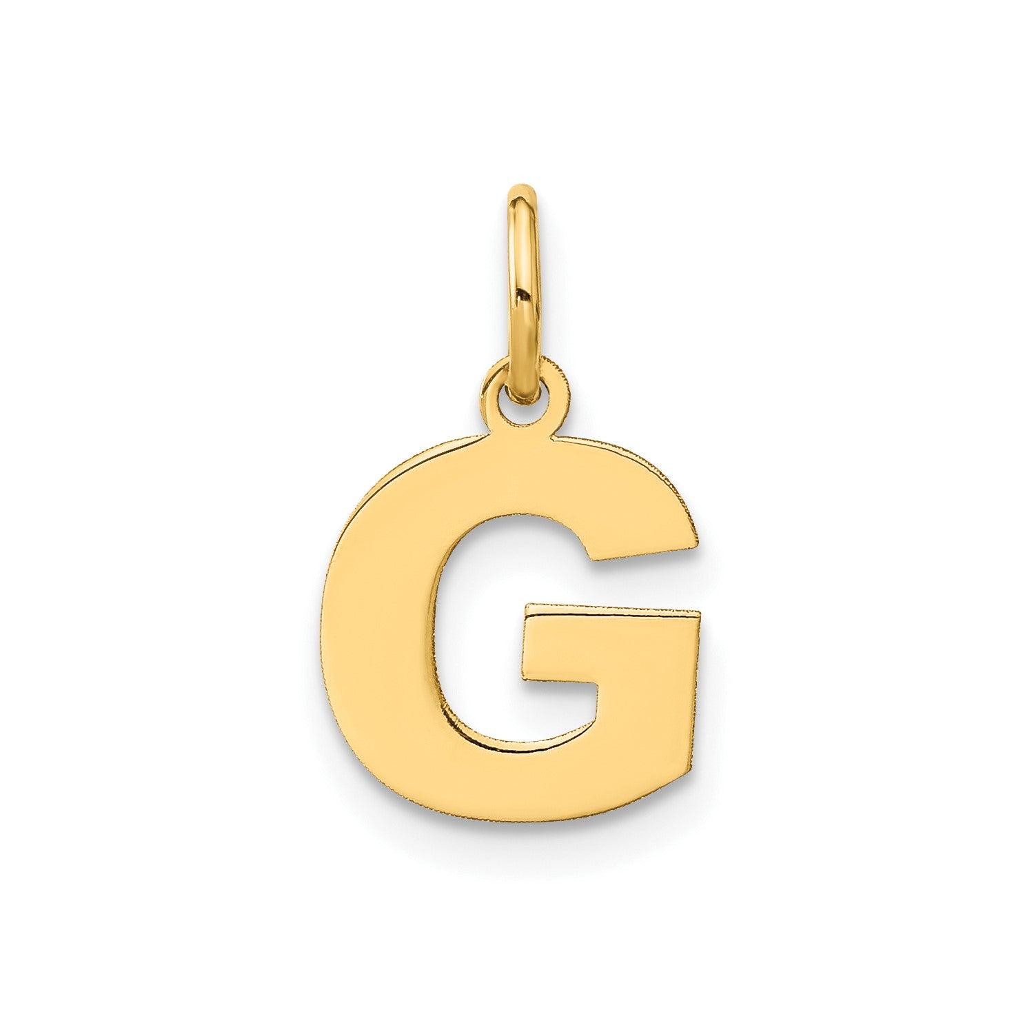 14k Yellow Gold Block Letter Initial Monogram Pendant fine designer jewelry for men and women