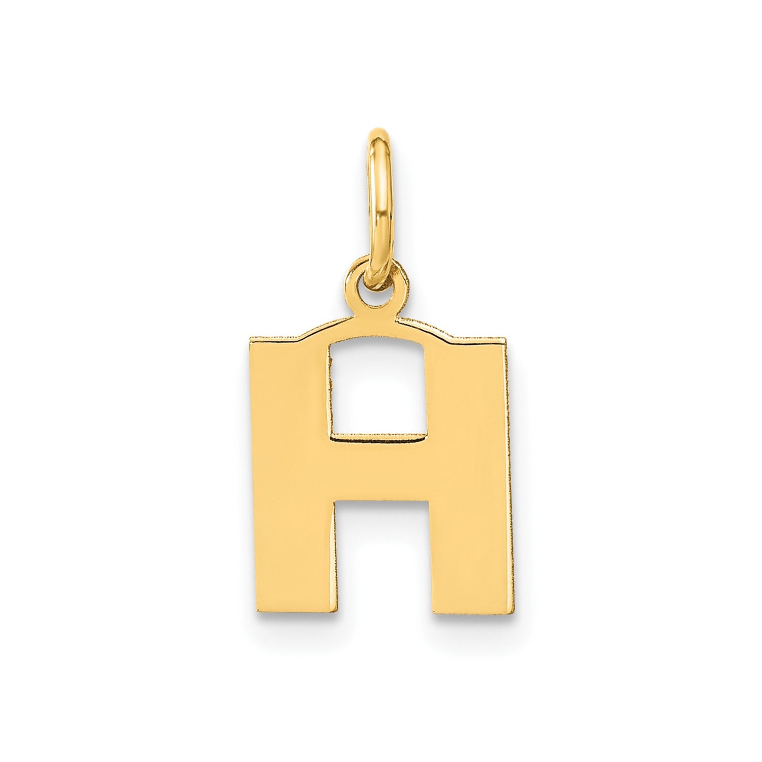 14k Yellow Gold Block Letter Initial Monogram Pendant fine designer jewelry for men and women