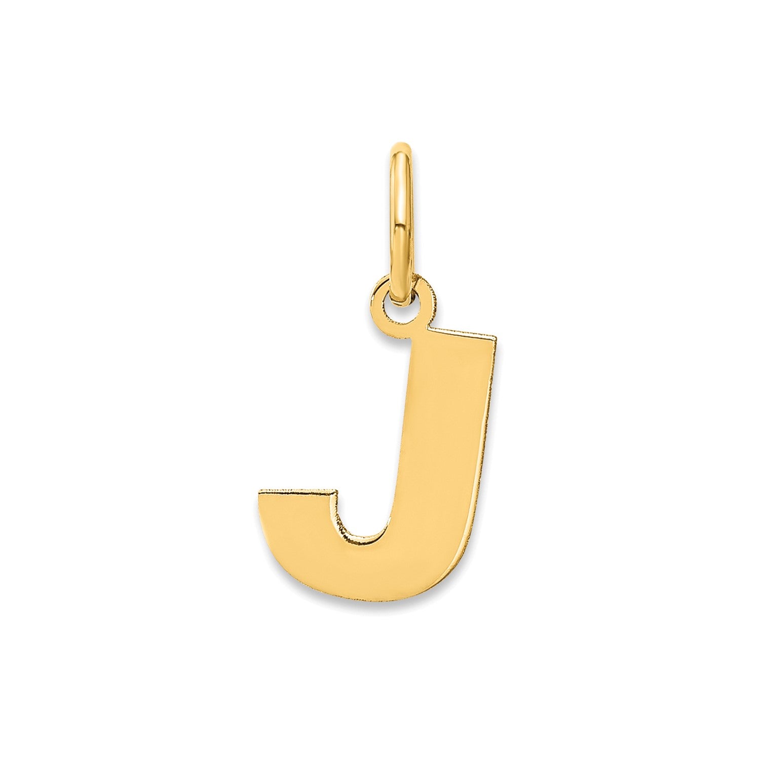 14k Yellow Gold Block Letter Initial Monogram Pendant fine designer jewelry for men and women