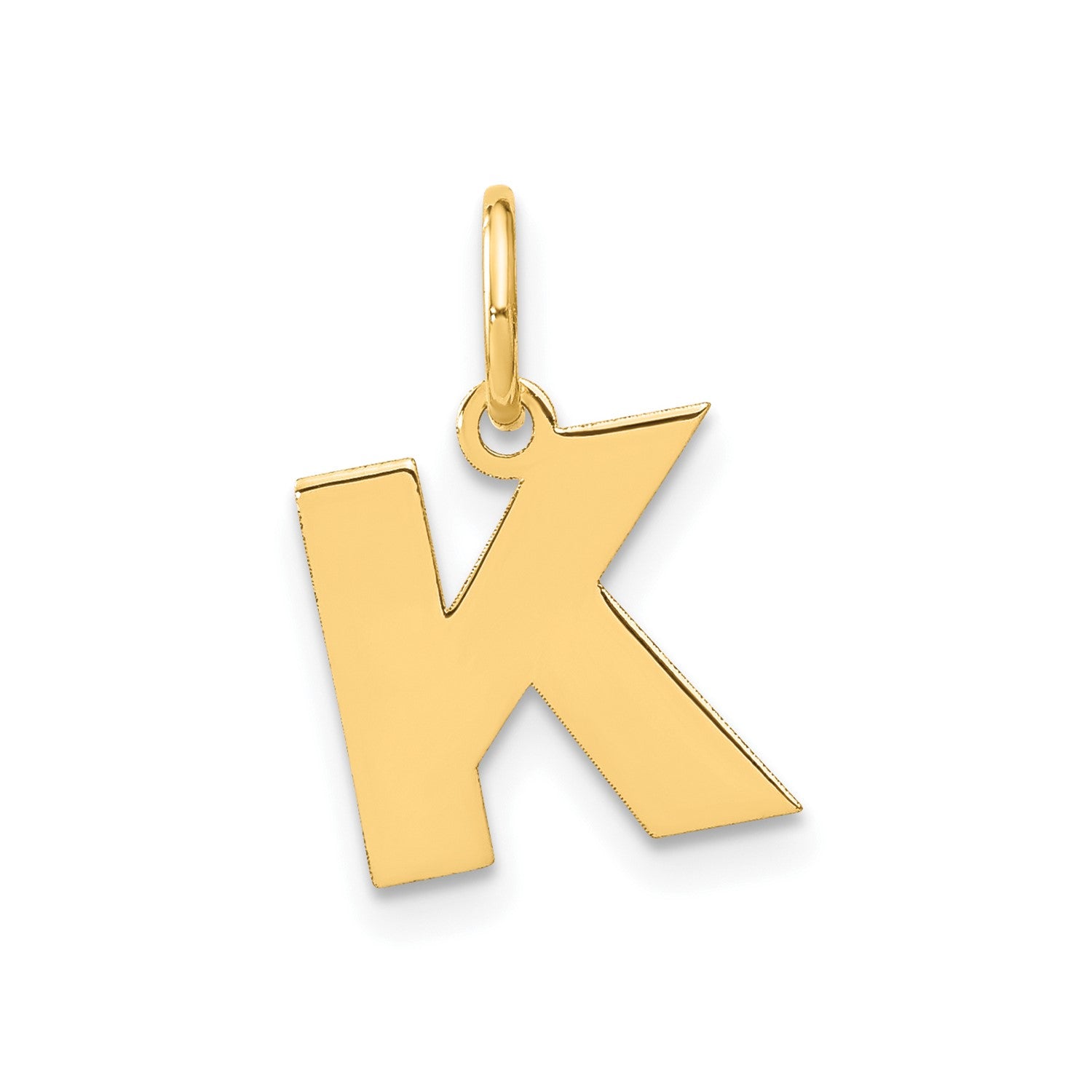 14k Yellow Gold Block Letter Initial Monogram Pendant fine designer jewelry for men and women