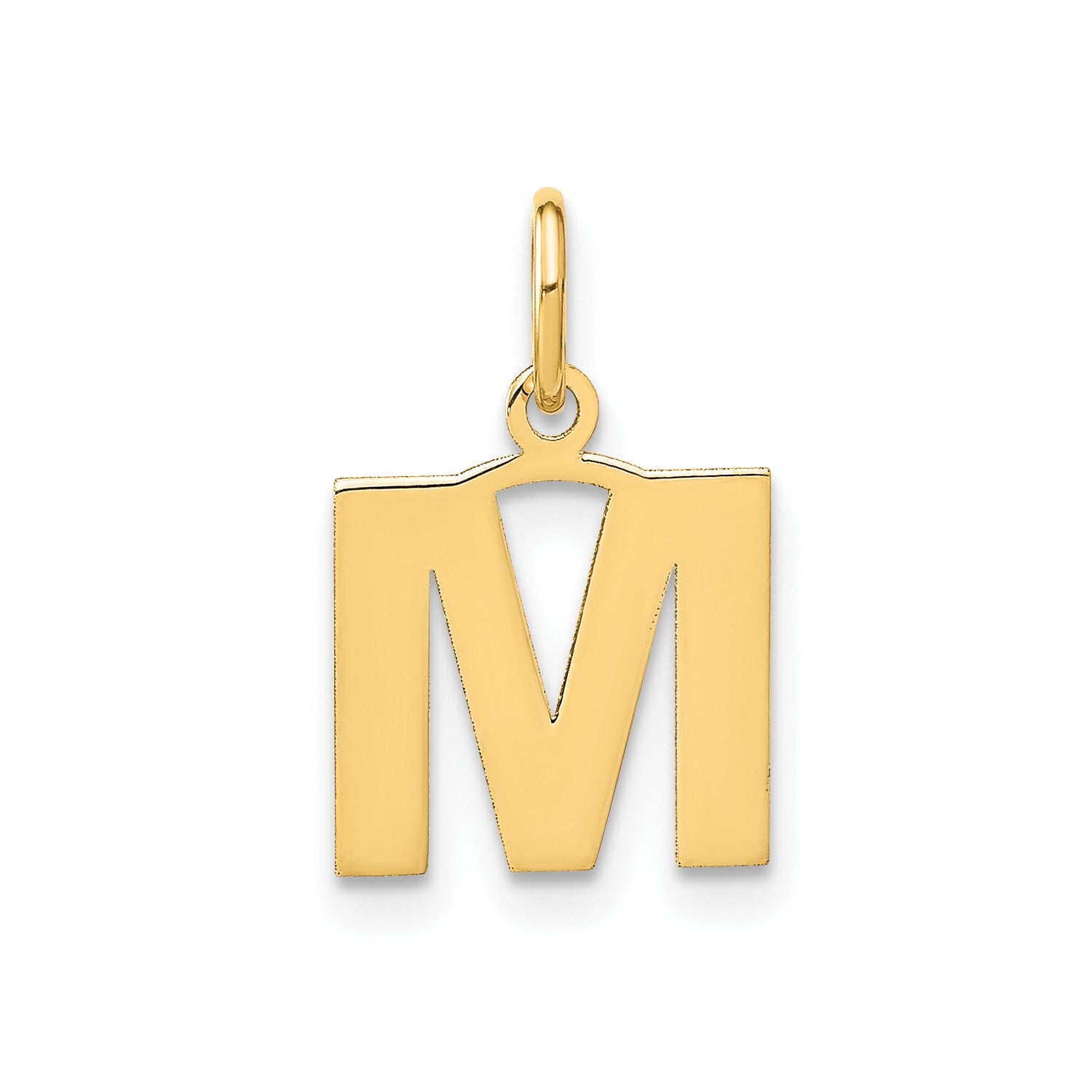 14k Yellow Gold Block Letter Initial Monogram Pendant fine designer jewelry for men and women