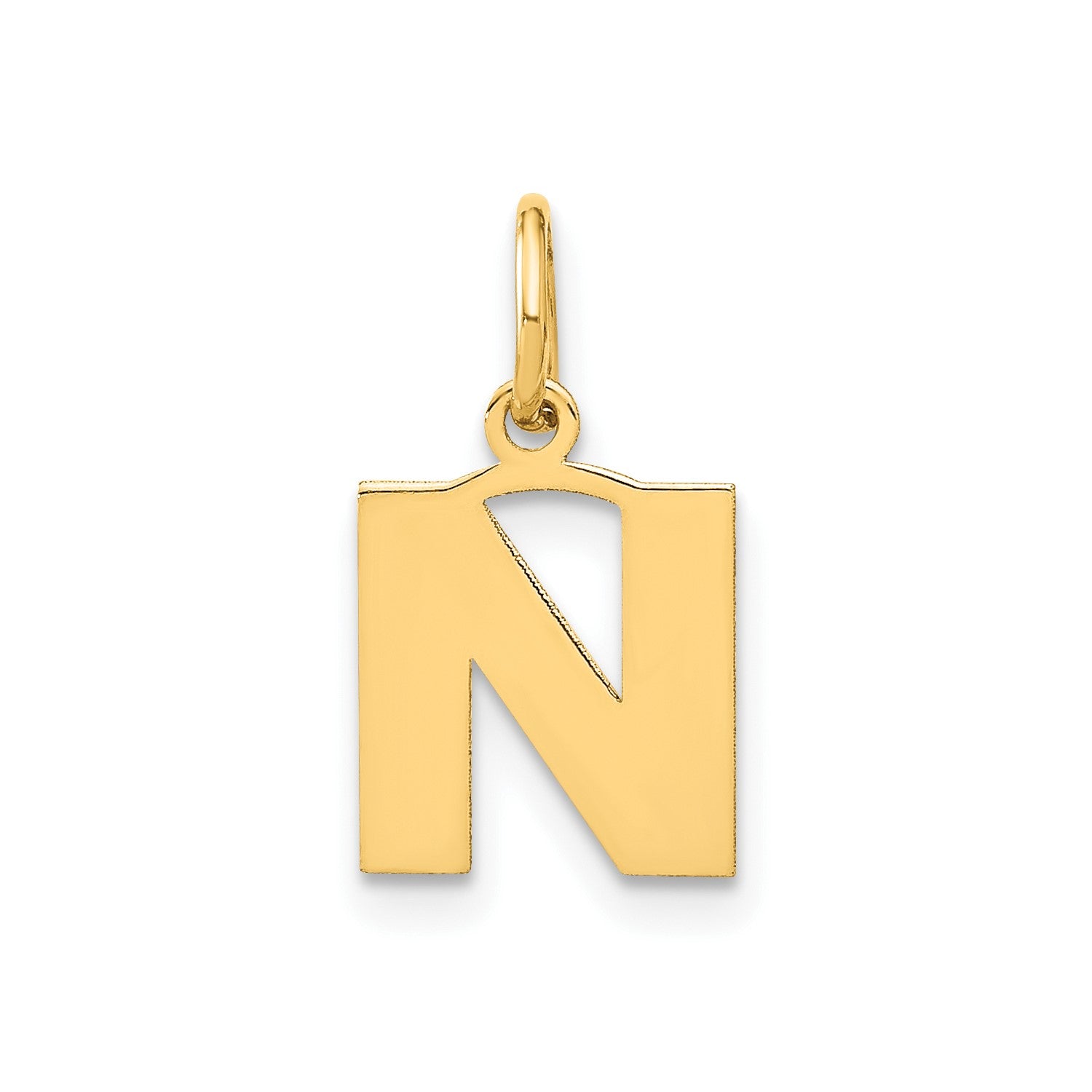 14k Yellow Gold Block Letter Initial Monogram Pendant fine designer jewelry for men and women