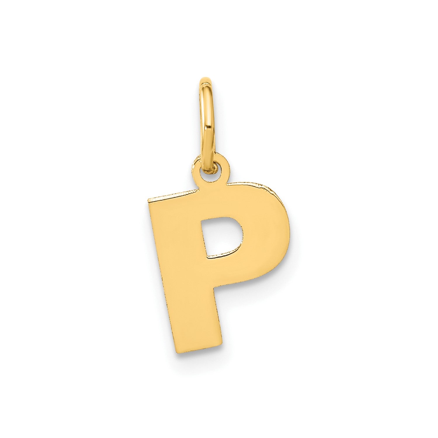 14k Yellow Gold Block Letter Initial Monogram Pendant fine designer jewelry for men and women