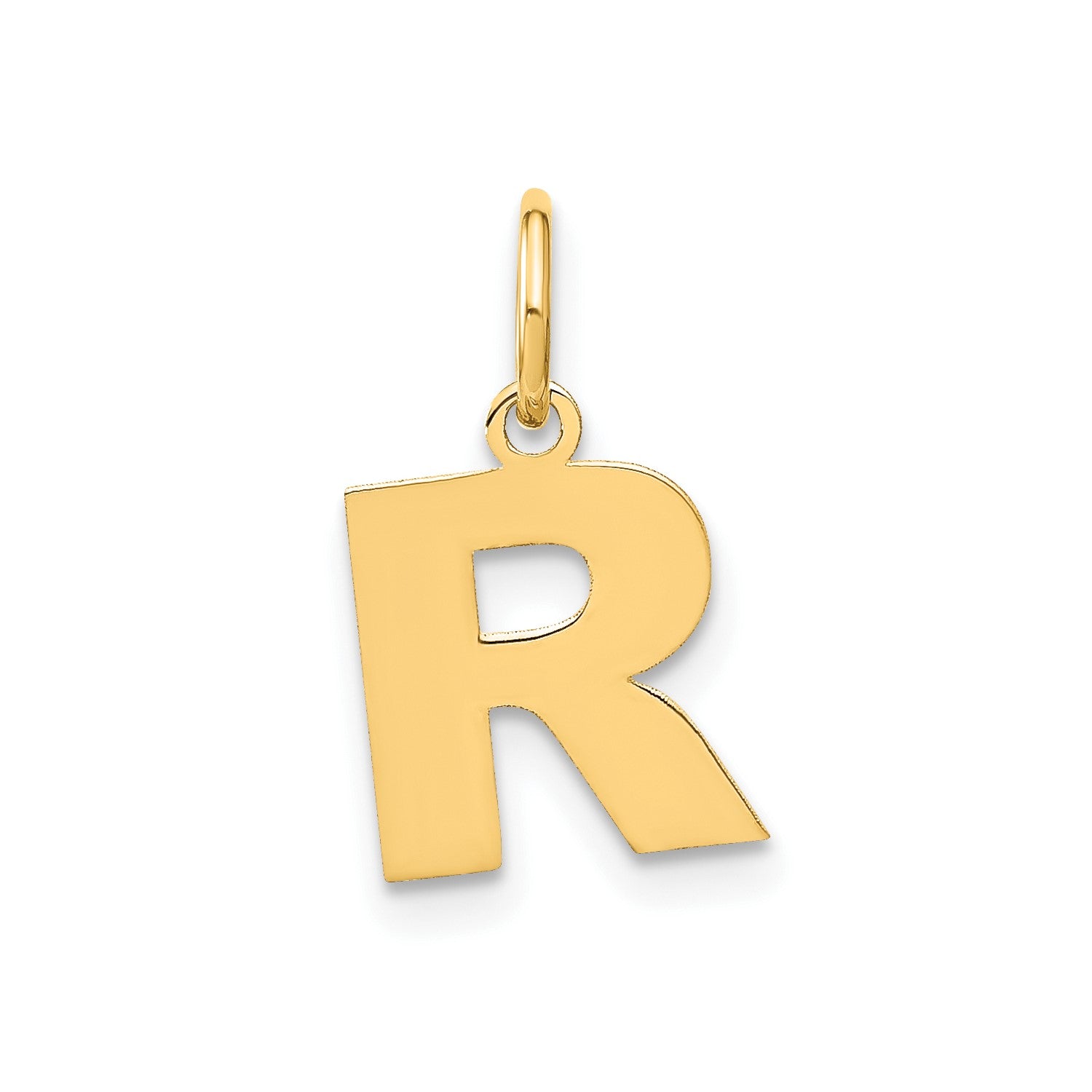 14k Yellow Gold Block Letter Initial Monogram Pendant fine designer jewelry for men and women