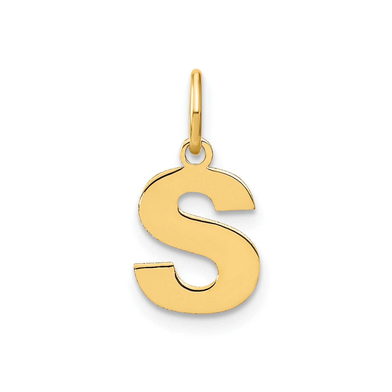 14k Yellow Gold Block Letter Initial Monogram Pendant fine designer jewelry for men and women