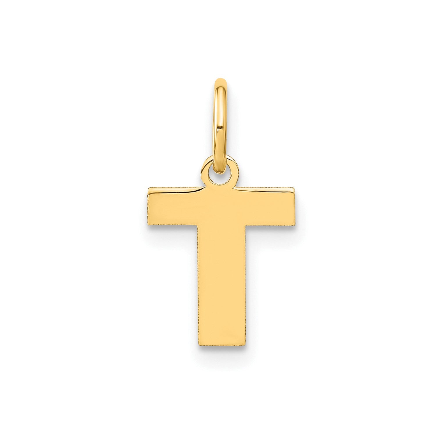 14k Yellow Gold Block Letter Initial Monogram Pendant fine designer jewelry for men and women