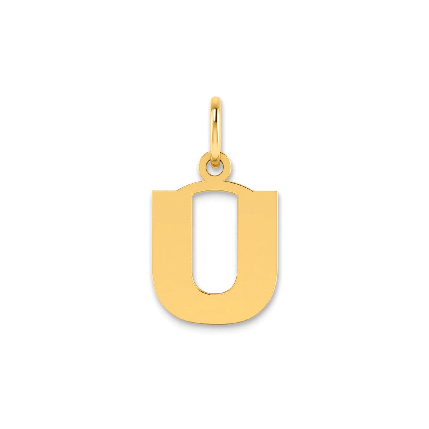 14k Yellow Gold Block Letter Initial Monogram Pendant fine designer jewelry for men and women