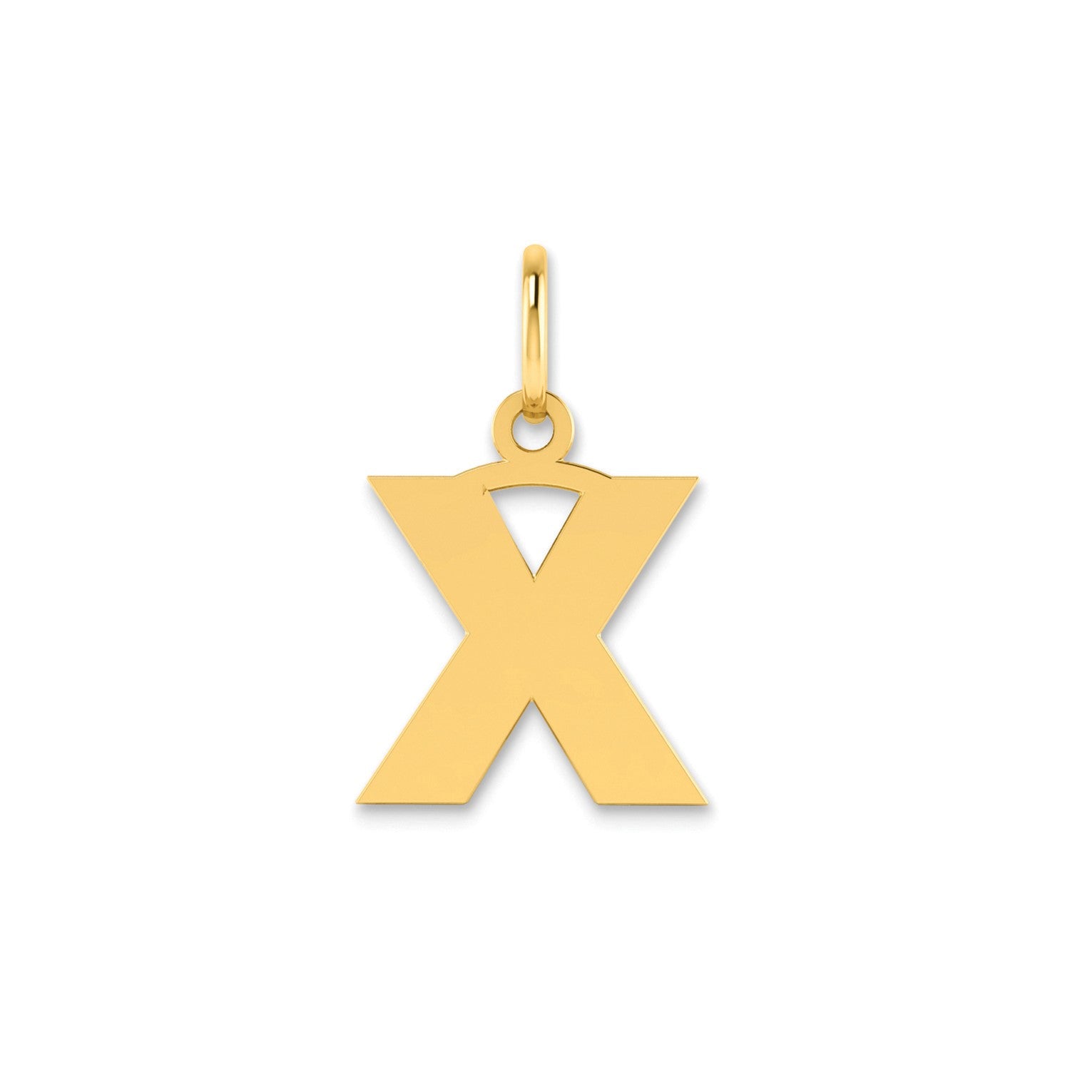 14k Yellow Gold Block Letter Initial Monogram Pendant fine designer jewelry for men and women