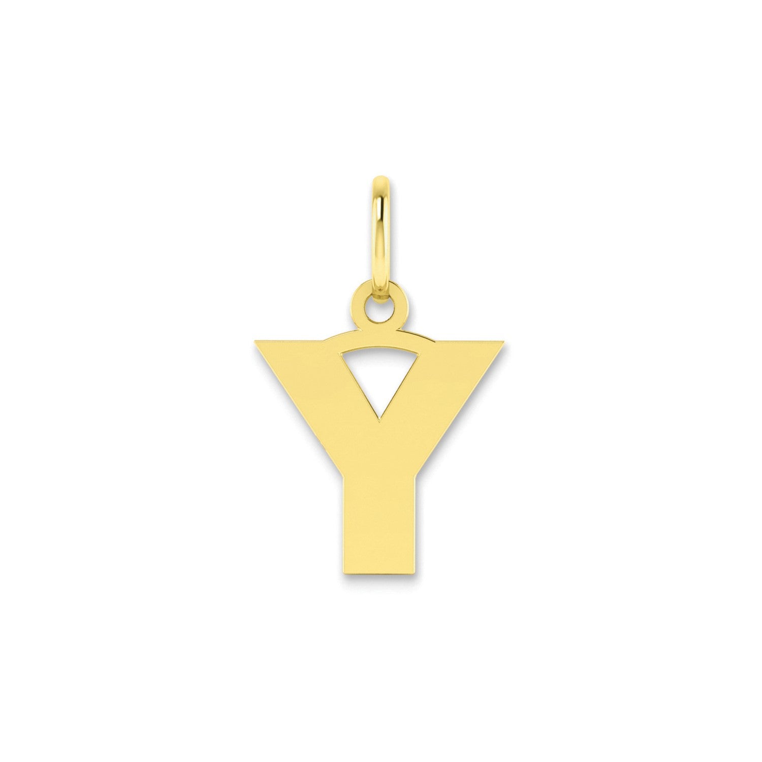 14k Yellow Gold Block Letter Initial Monogram Pendant fine designer jewelry for men and women