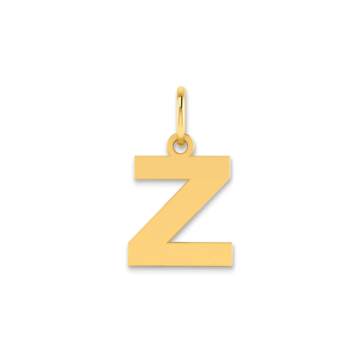 14k Yellow Gold Block Letter Initial Monogram Pendant fine designer jewelry for men and women