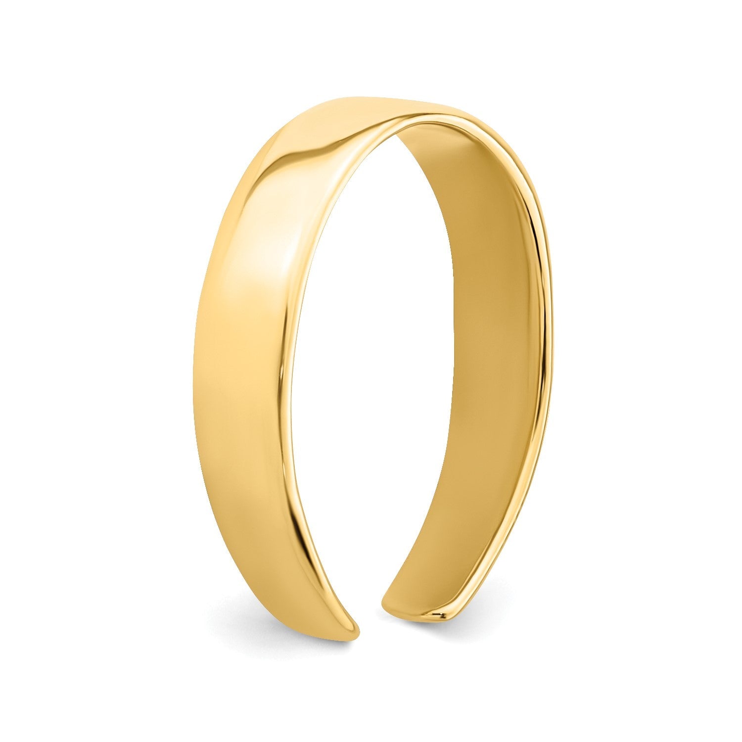 14k Real Yellow Solid Gold Adjustable Band Toe Summer Ring