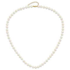 14k Yellow Gold 6-7mm Fresh Water Pearl Bracelet, Necklace and Earring Set