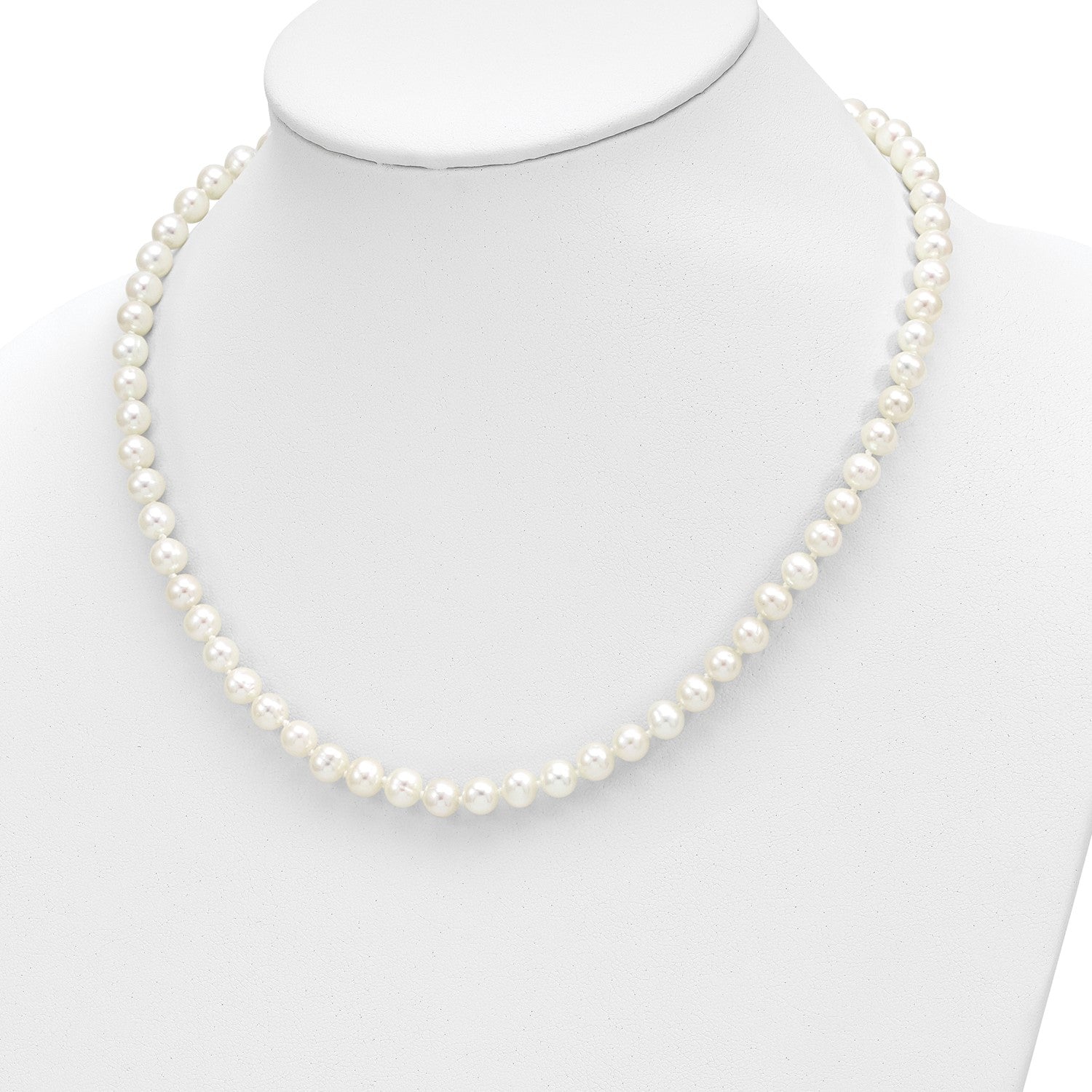 14k Yellow Gold 6-7mm Fresh Water Pearl Bracelet, Necklace and Earring Set