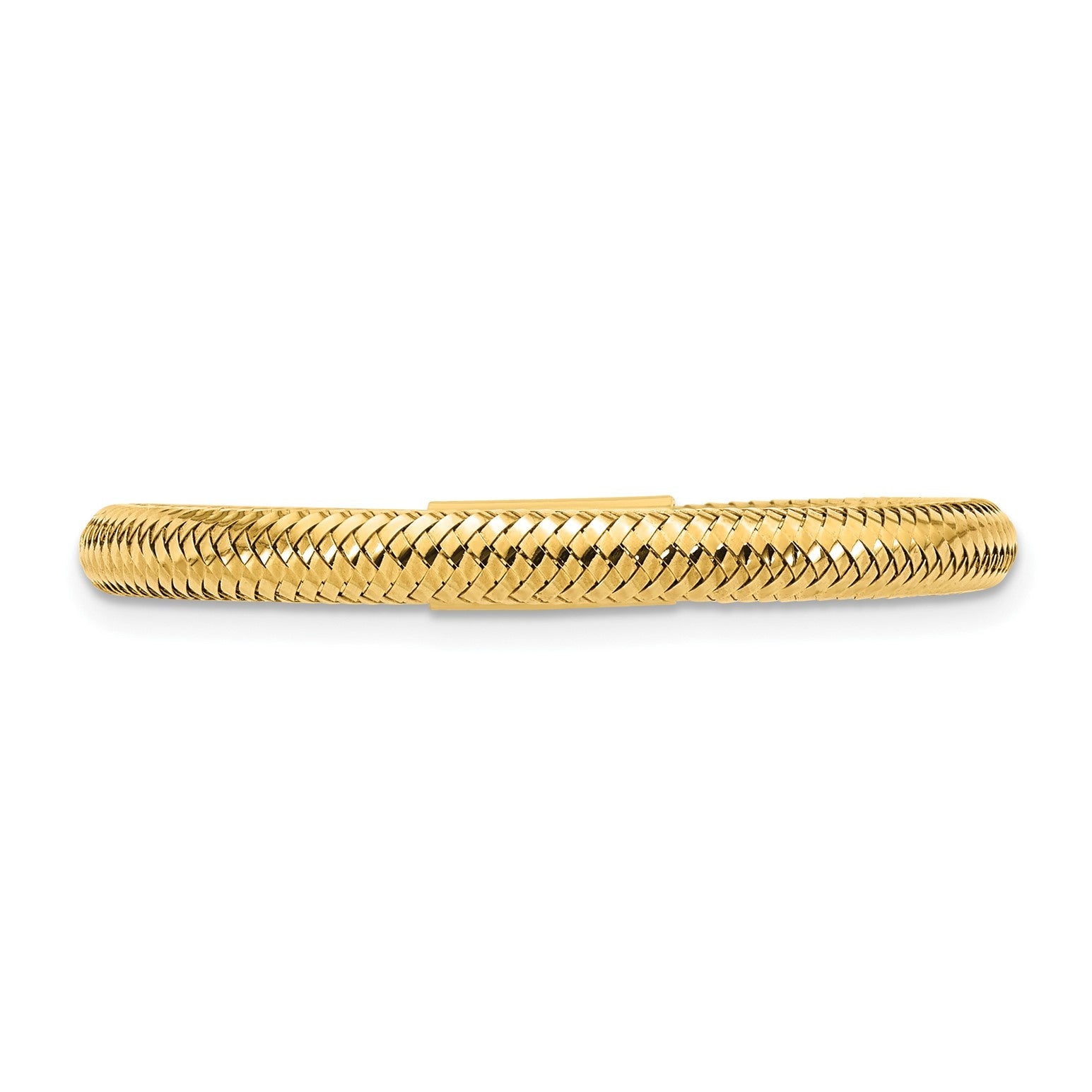 14k Yellow Gold Mesh Stretch Adjustable Band Ring