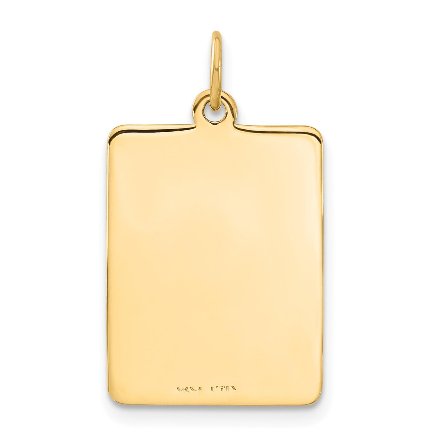 14k Yellow Gold Red Enamel Medical Alert Dog Tag Pendant,25x15