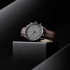 The Chrono S2 40mm - Gunmetal/Walnut fine designer jewelry for men and women