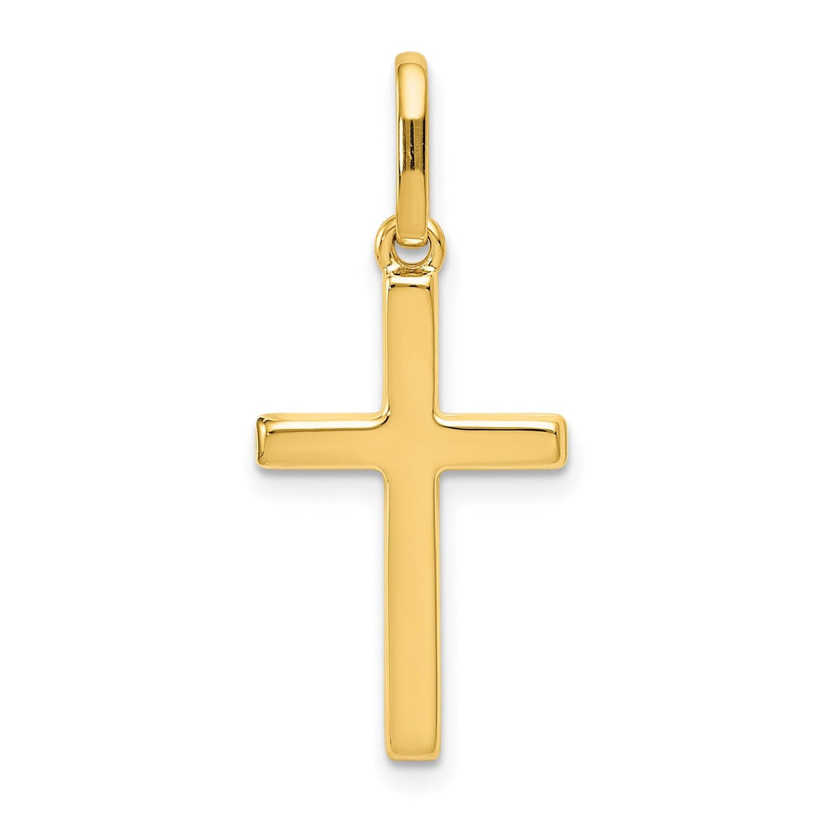 Jewelry Affairs 14k Yellow Gold Cross Religious Pendant, 30mm x 13mm