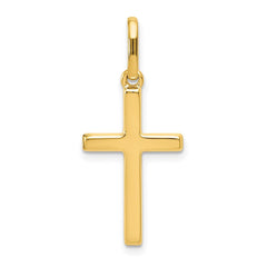 Jewelry Affairs 14k Yellow Gold Cross Religious Pendant, 30mm x 13mm