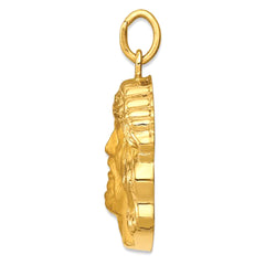 14k Yellow Gold Jesus Head Charm Pendant fine designer jewelry for men and women