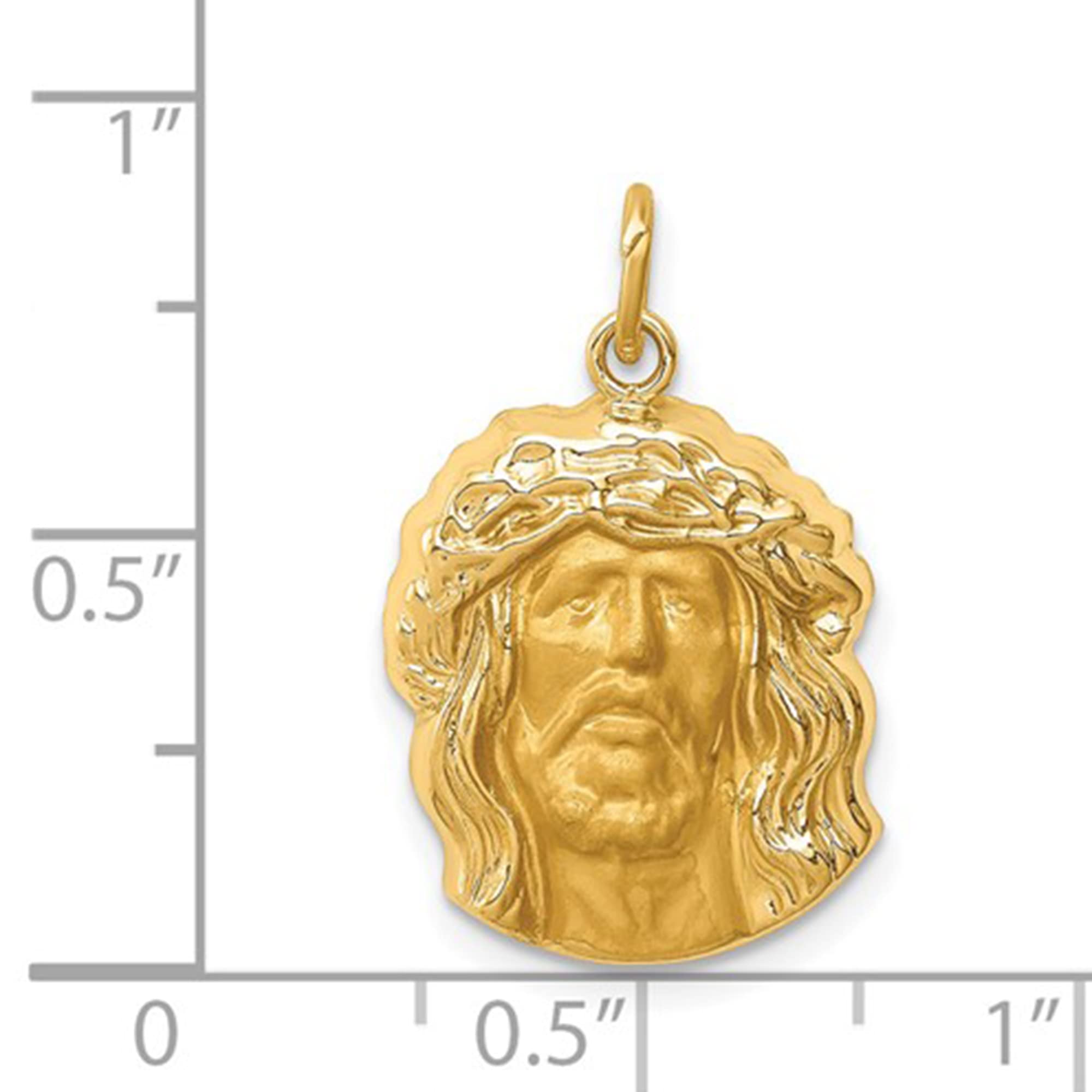 14k Yellow Gold Jesus Head Charm Pendant fine designer jewelry for men and women