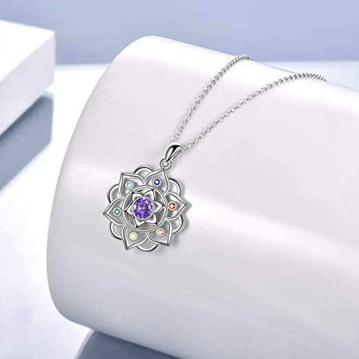 CHAKRAS LOTUS NECKLACE fine designer jewelry for men and women