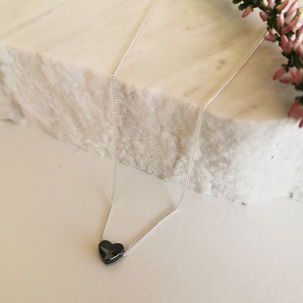 BLACK HEART NECKLACE fine designer jewelry for men and women