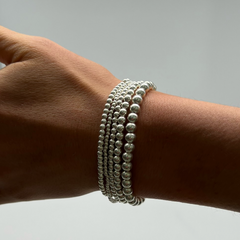 5MM Silver Ball Bracelet fine designer jewelry for men and women