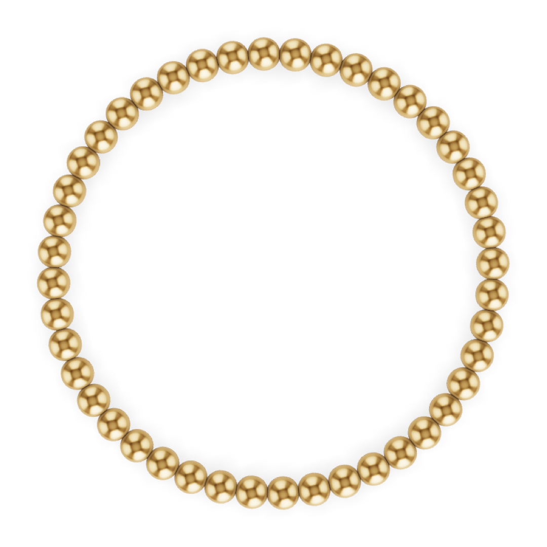 4MM Gold Ball Bracelet fine designer jewelry for men and women