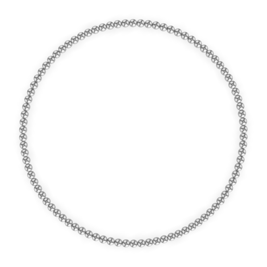 2MM Silver Ball Bracelet fine designer jewelry for men and women