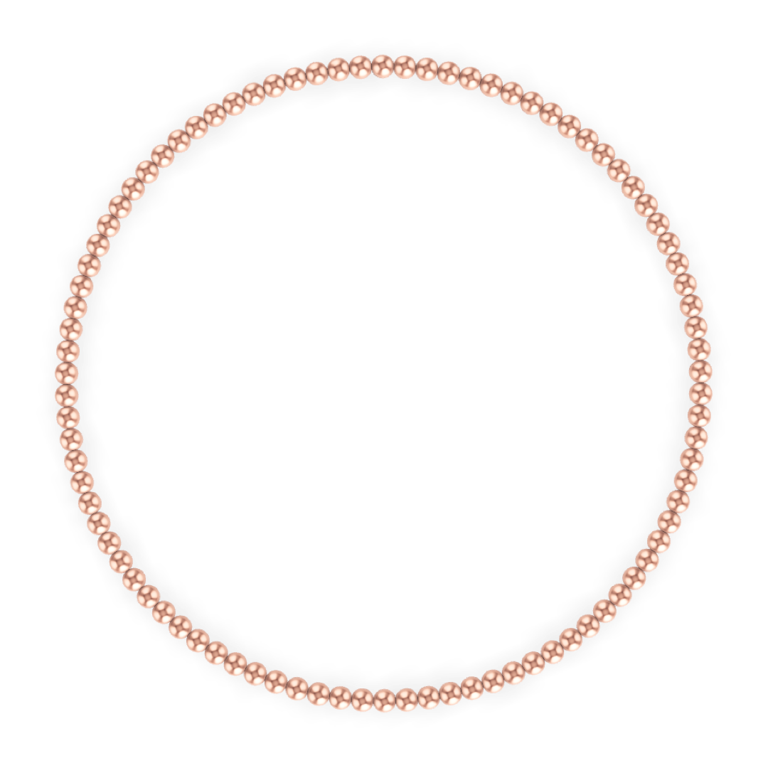 2MM Rose Gold Ball Bracelet fine designer jewelry for men and women