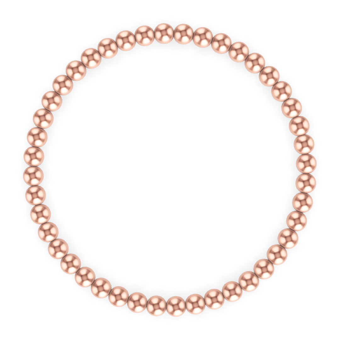 4MM Rose Gold Ball Bracelet fine designer jewelry for men and women