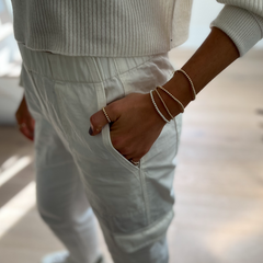 3MM White Pearl Bracelet fine designer jewelry for men and women