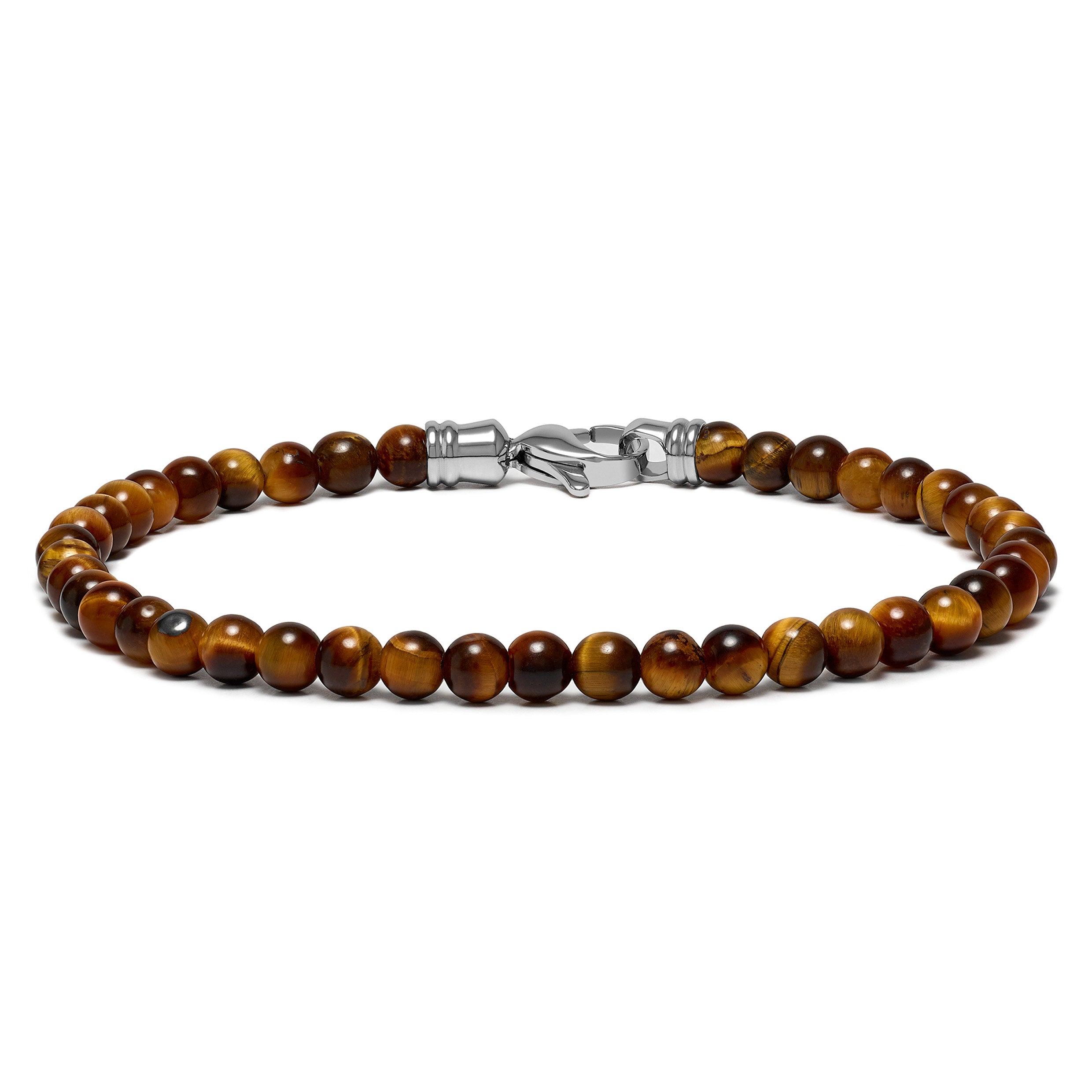 Spiritual Bead Bracelet, 4MM - Tiger’s Eye fine designer jewelry for men and women