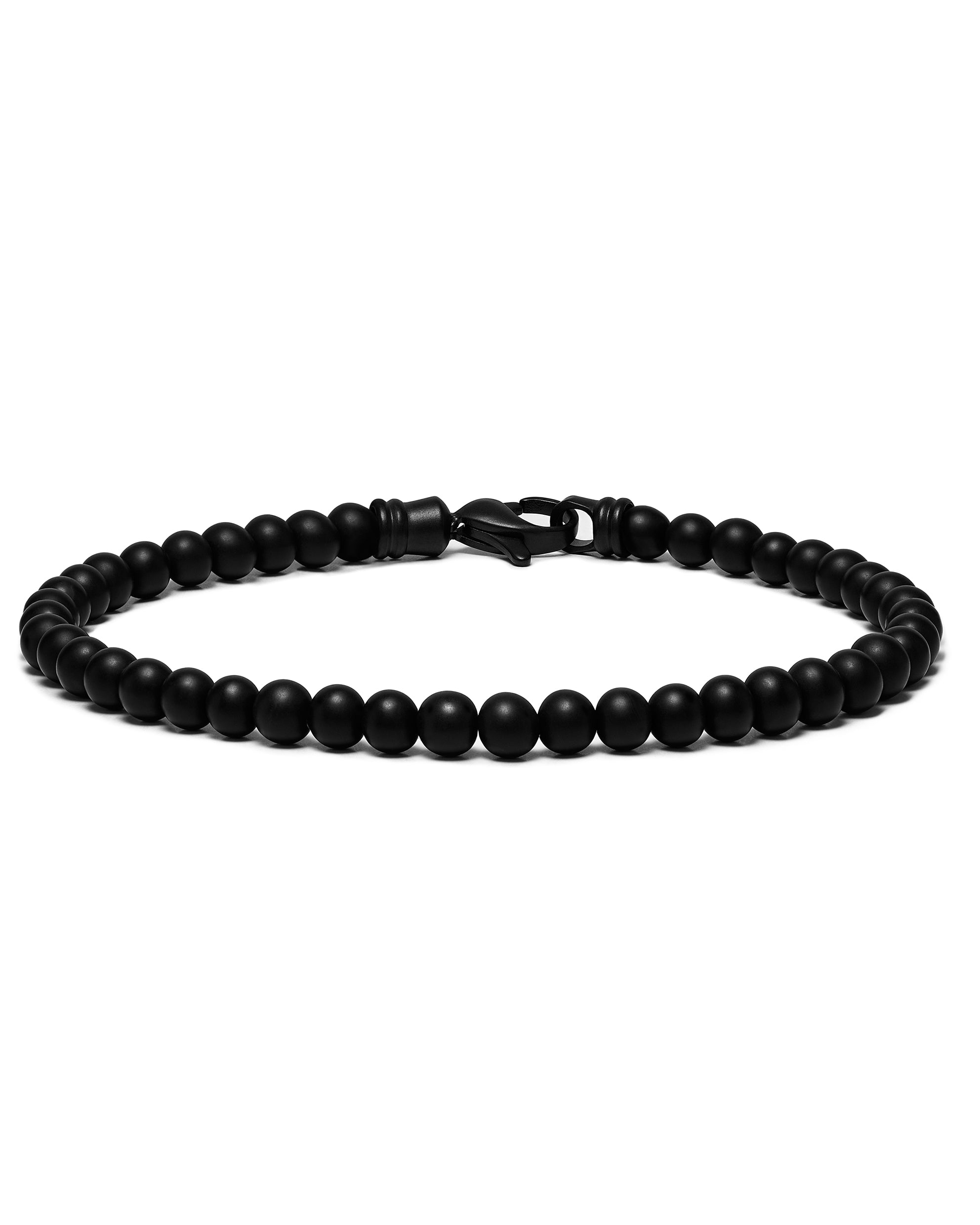 Spiritual Bead Bracelet, 4MM - Black Onyx fine designer jewelry for men and women