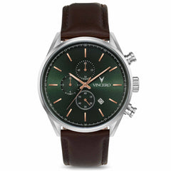 The Chrono S2 - Dark Olive/Silver fine designer jewelry for men and women