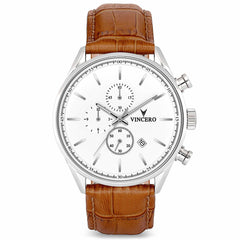 The Chrono S2 - Silver/Tan fine designer jewelry for men and women