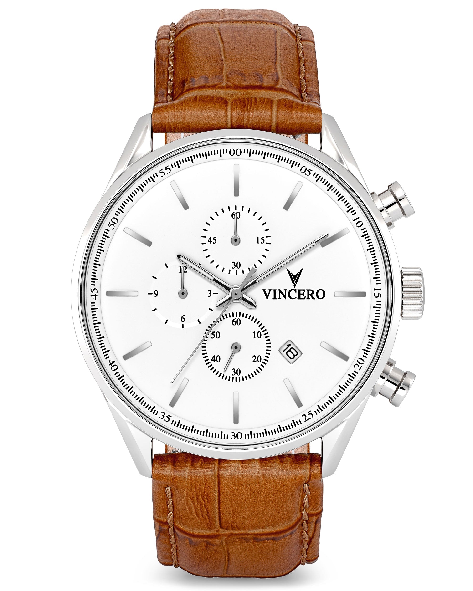 The Chrono S2 - Silver/Tan fine designer jewelry for men and women