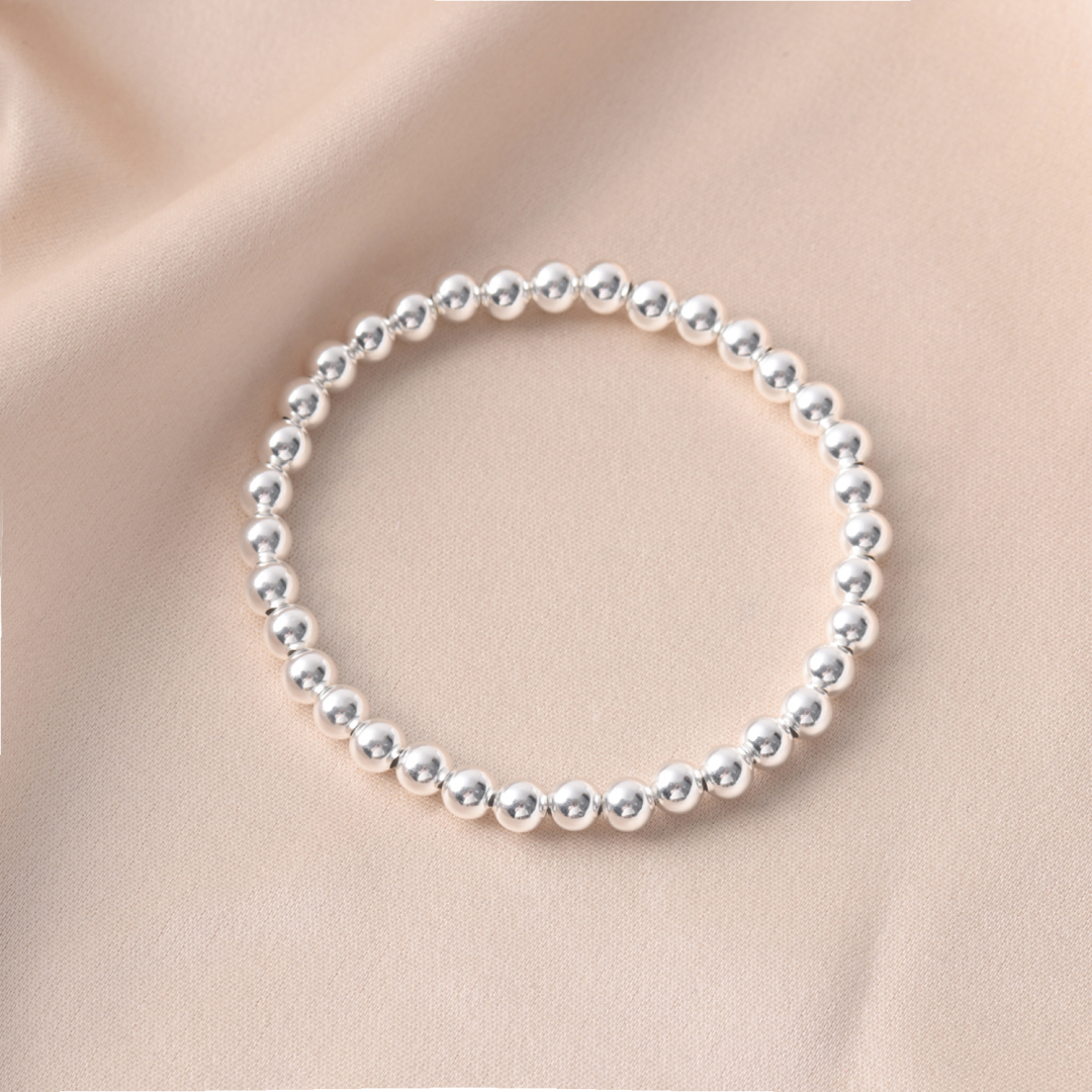 5MM Silver Ball Bracelet fine designer jewelry for men and women