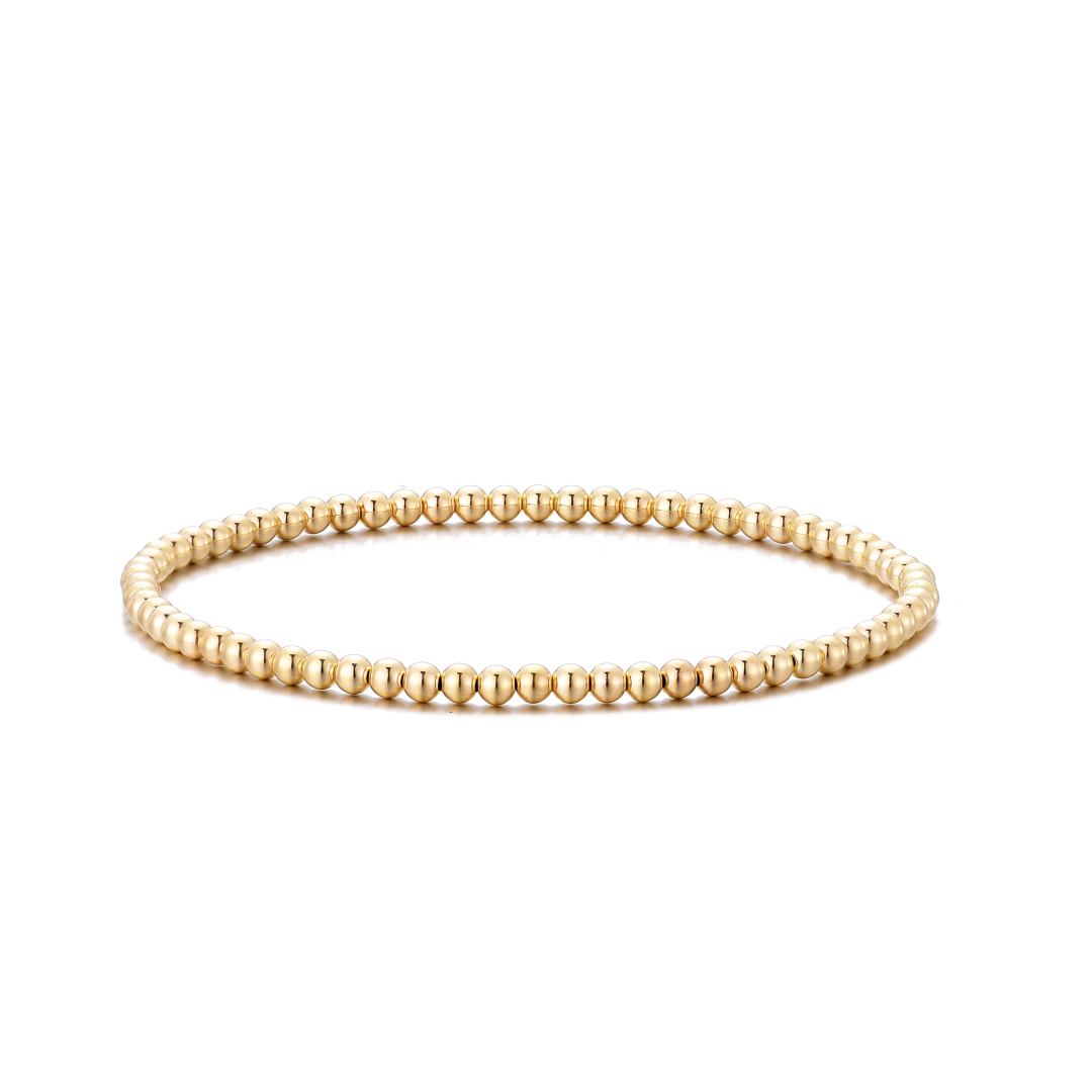 4MM Gold Ball Bracelet fine designer jewelry for men and women