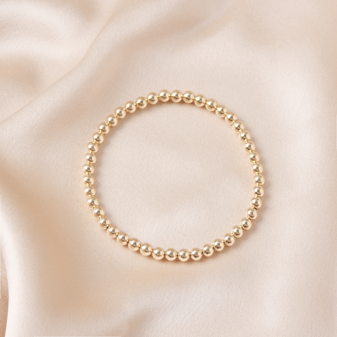 4MM Gold Ball Bracelet fine designer jewelry for men and women