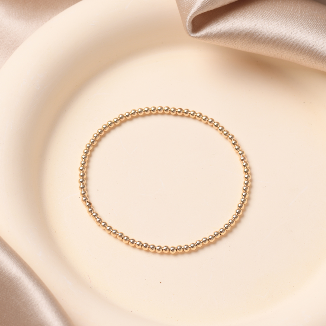 3MM Gold Ball Bracelet fine designer jewelry for men and women