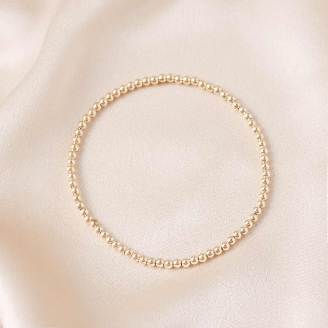 3MM Gold Ball Bracelet fine designer jewelry for men and women