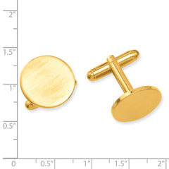 Kelly Waters Gold-plated Satin Round Engravable Cuff Links fine designer jewelry for men and women